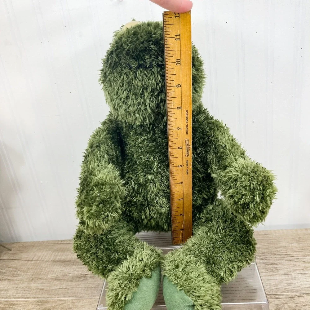 Gund Green Frog Plush Shaggy Textured Stuffed Animal Toy Weighted Bottom